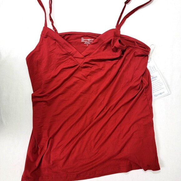 Pajamagram Red Top Tank Shell V Neck NEW Women's Size L Large pjs shirt SOFT - Picture 1 of 5